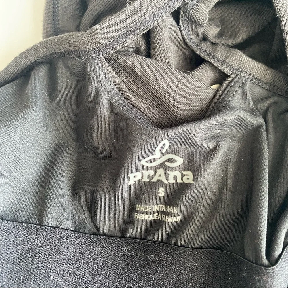 Prana Black Dress Built in Bra Strappy Activewear A-Line LBD Women's Small - Picture 6 of 9